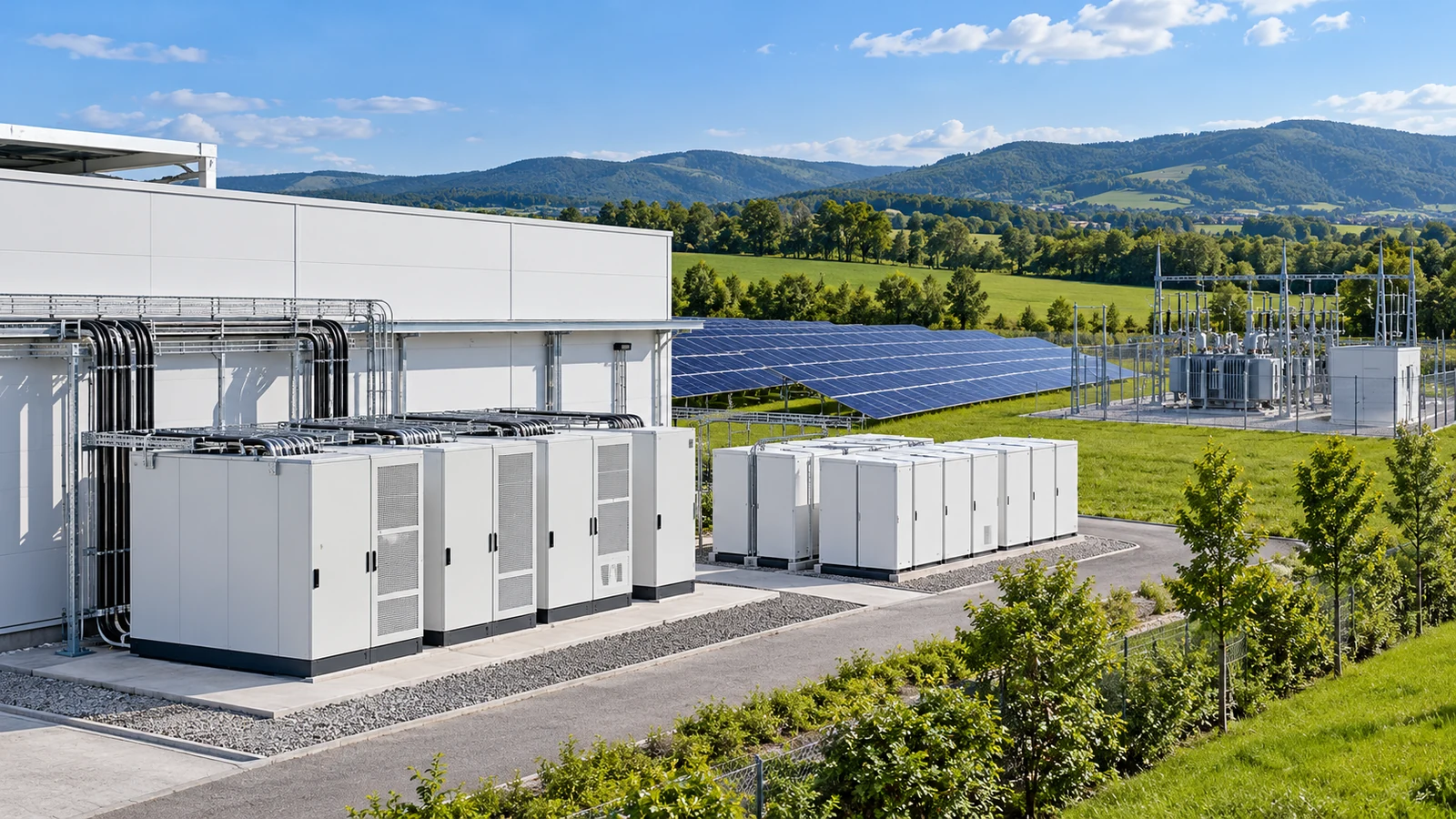 Energetikai létesítmény napelemekkel és villamos berendezésekkel